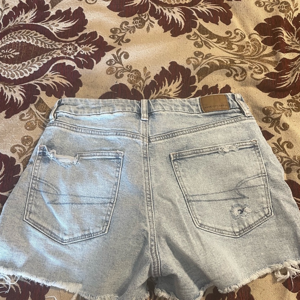 American Eagle Outfitters Blue Jean Shorts Distressed Cut-Off